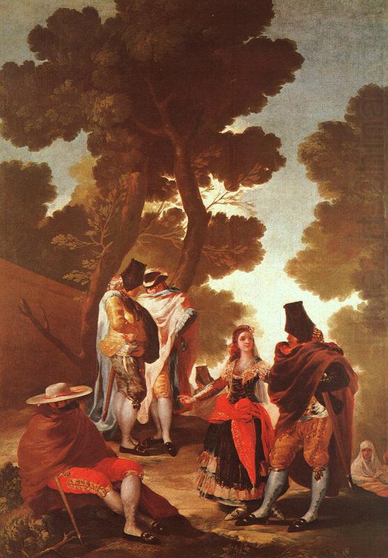 Francisco de Goya The Maja and the Masked Men china oil painting image